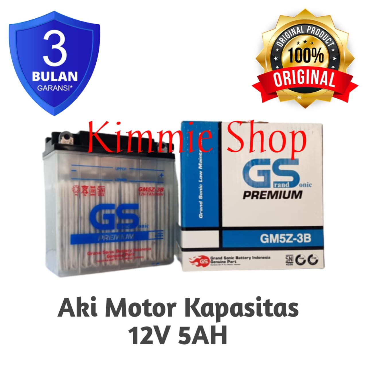 Aki Motor Honda Astrea Grand Supra 100 Impressa GM5Z3B GS Premium Accu