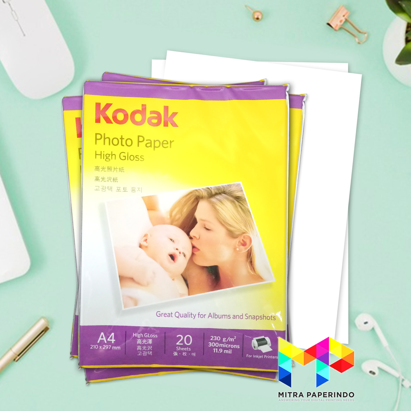 Kertas foto kodak 230gsm ORI | Lazada 
