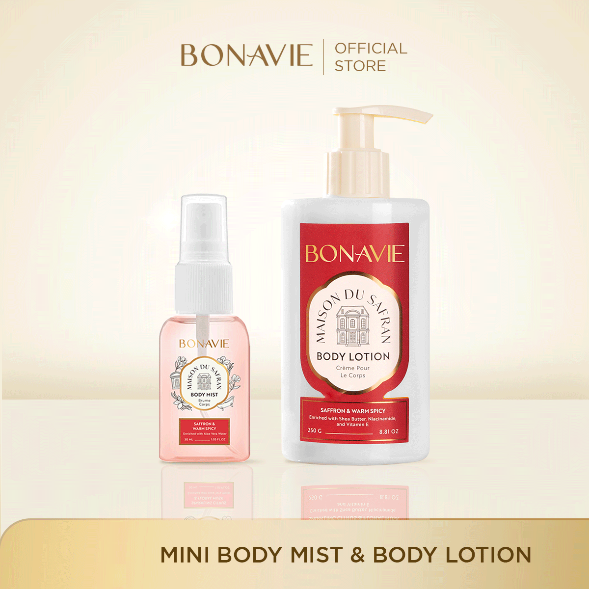 BONAVIE Package Body Lotion 250gr + Body Mist Mini 30ml Lazada Indonesia
