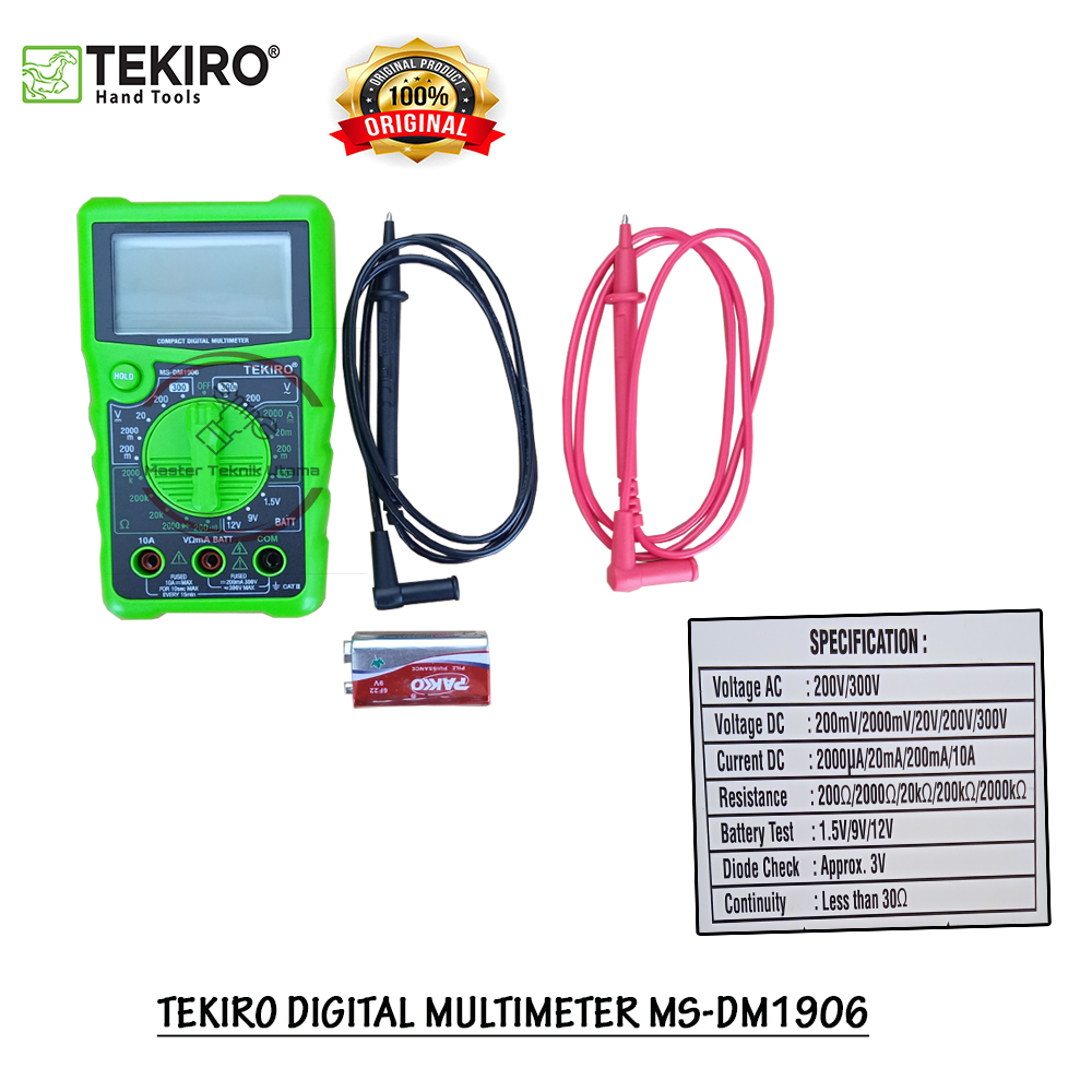 TEKIRO DIGITAL MULTIMETER COMPACT Tekiro Multitester Tekiro tekiro-digital-multimeter-compact-tekiro-multitester-tekiro