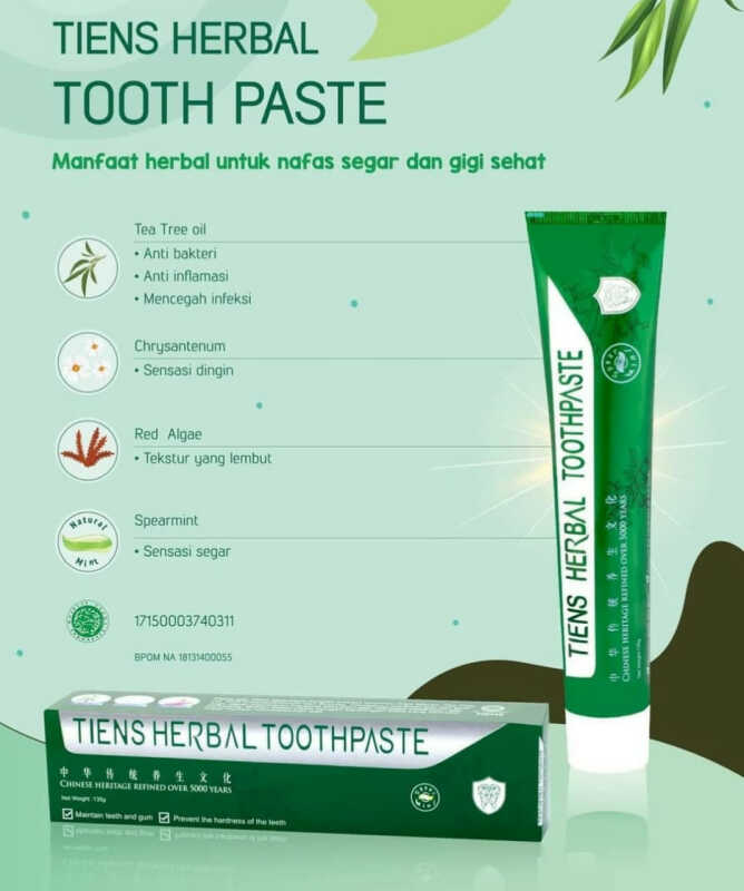 pasta gigi tiens herbal toothpaste