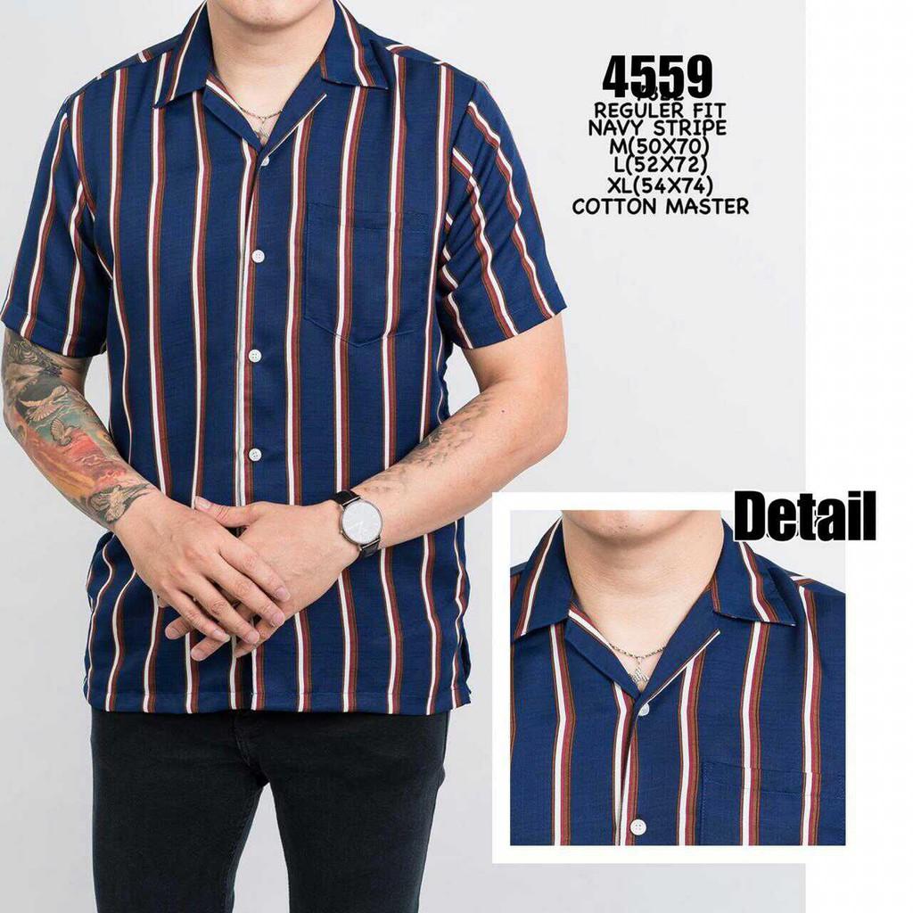 KEMEJA PRIA LENGAN PENDEK SALUR COWOK 4561
