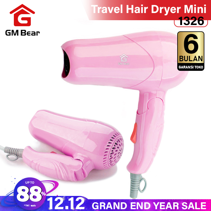 GM Bear Travel Hair Dryer Mini - Vlasy Hair Dryer Lipat