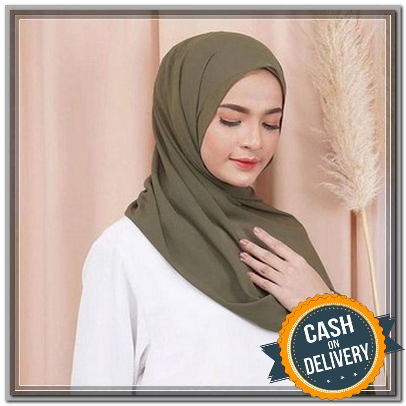 Muslim Jilbab / Hijab PASHMINA CERUTY BABYDOLL IMPORT Premium - Kerudung Sabyan pasmina Ceruti Import Premium