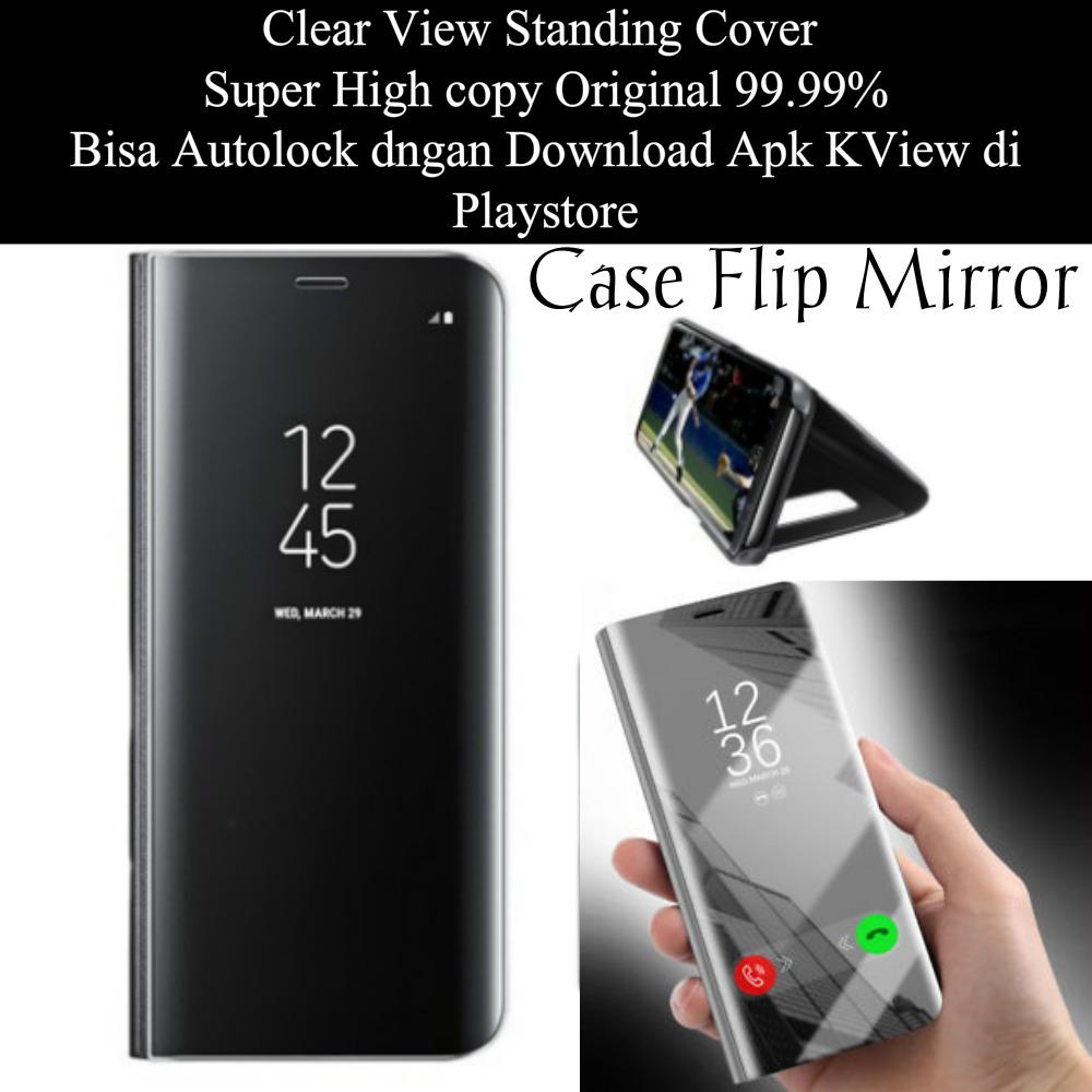 Flip Mirror Clear View Standing Cover (Samsung Galaxy J2 Prime) Super Hight Copy 99.99% Autolock APK KView Playstore -Ashifa
