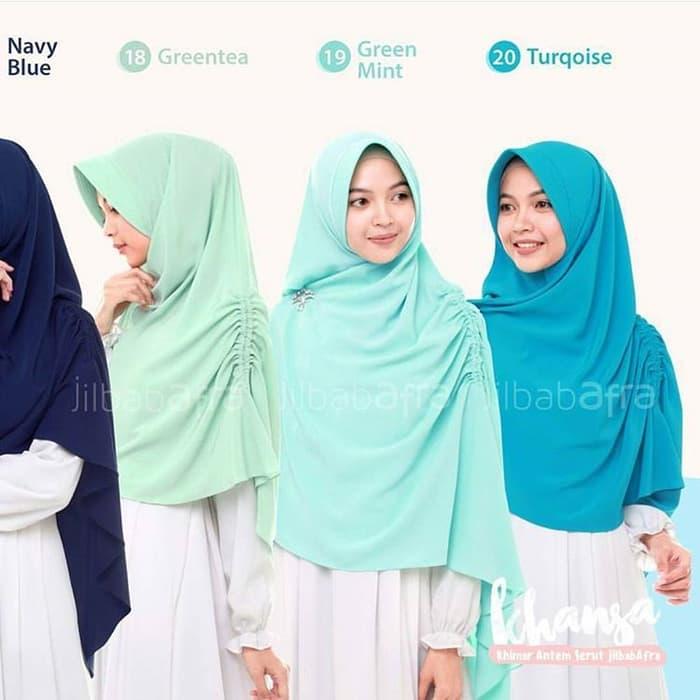 BARBARA - Jilbab Afra Model KHANSA (Khimar Serut Samping ) Size L