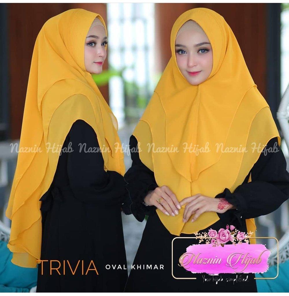 DEKAPEDIA Best Seller Khimar TRIVIA pet ceruti 3 layer mini Hijab ceruti 3 Layer Jilbab Instan Khimar Syari mini 3 Layer Hijab/ khimar pet mini 3 layer