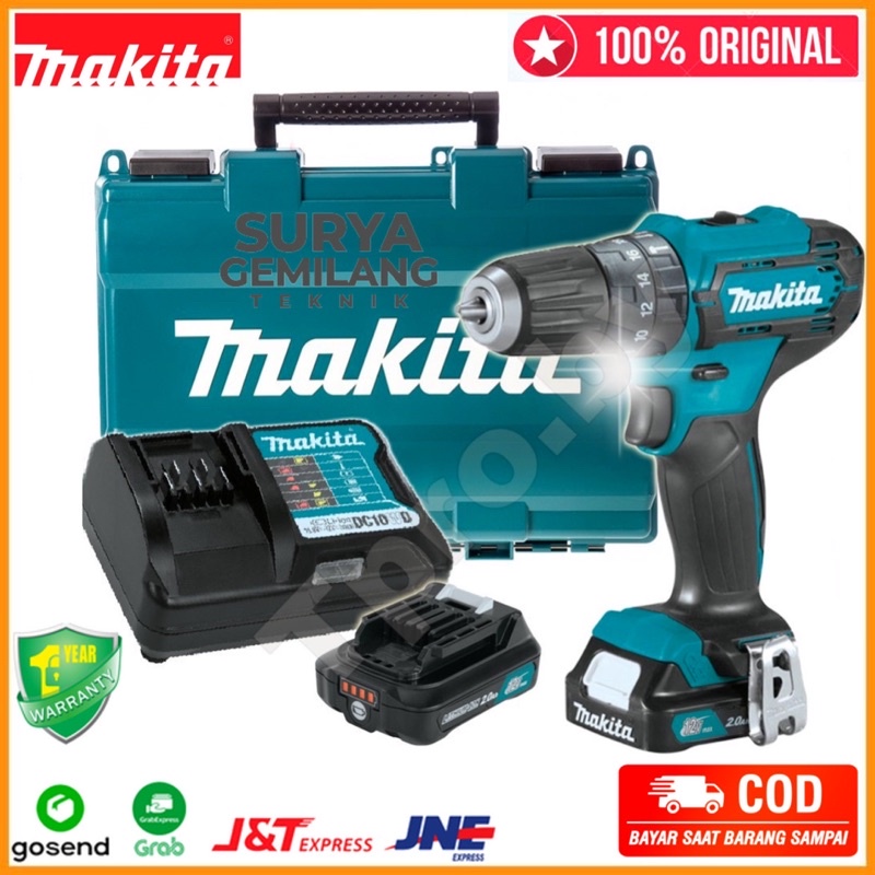 Mesin Bor Tembok Baterai Cordless Impact Drill Makita HP333DWYE HP 333 DWYE HP333 Lazada Indonesia