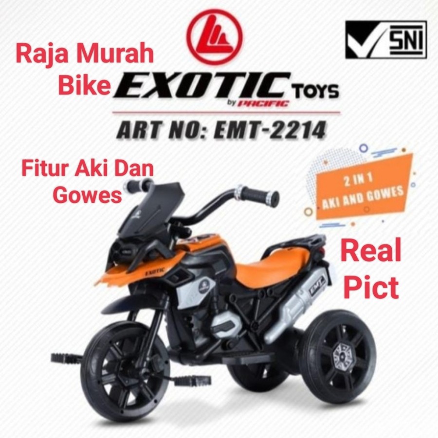 Motor Aki Exotic EMT 2214 Aki Dan Gowes Double Fungsi Motoran Aki Dan