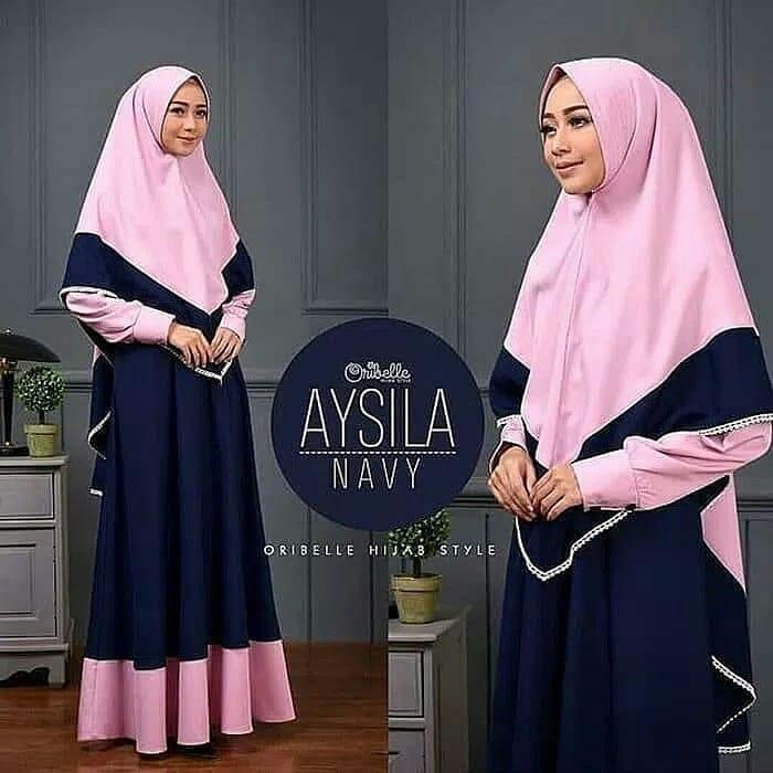 Gamis Wanita Aysila Syari Dress Baju Muslim Wanita Terbaru