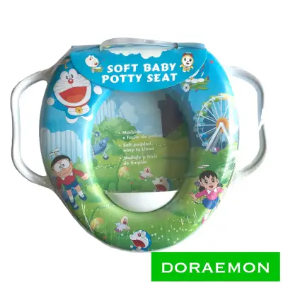 HAPPINESS BABYSHOP - BABY SOFT POTTY SEAT RING CLOSET HANDLE / Alas Dudukan Toilet Training / DUDUKAN CLOSET ANAK motif DORAEMON