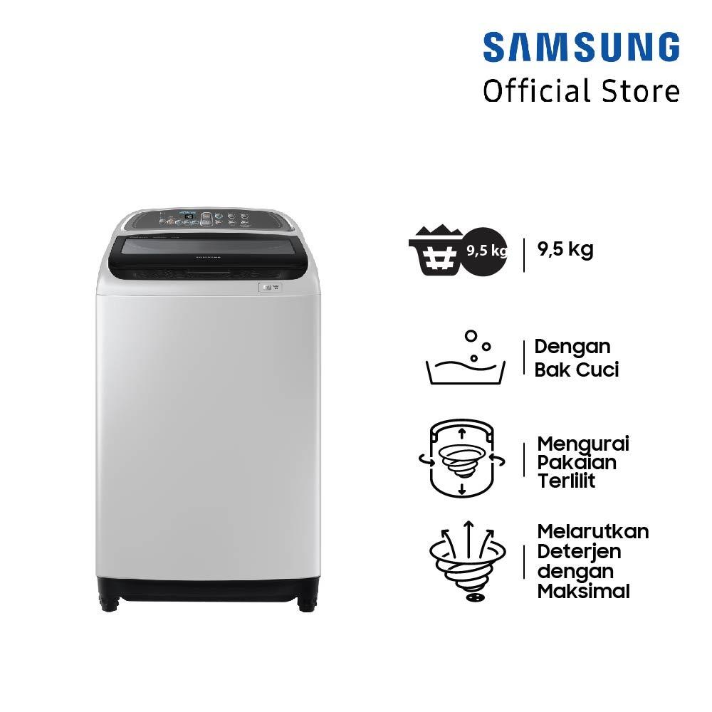Samsung Mesin Cuci Top Loading dengan Diamond Drum, 9.5 Kg - WA95J5710SG