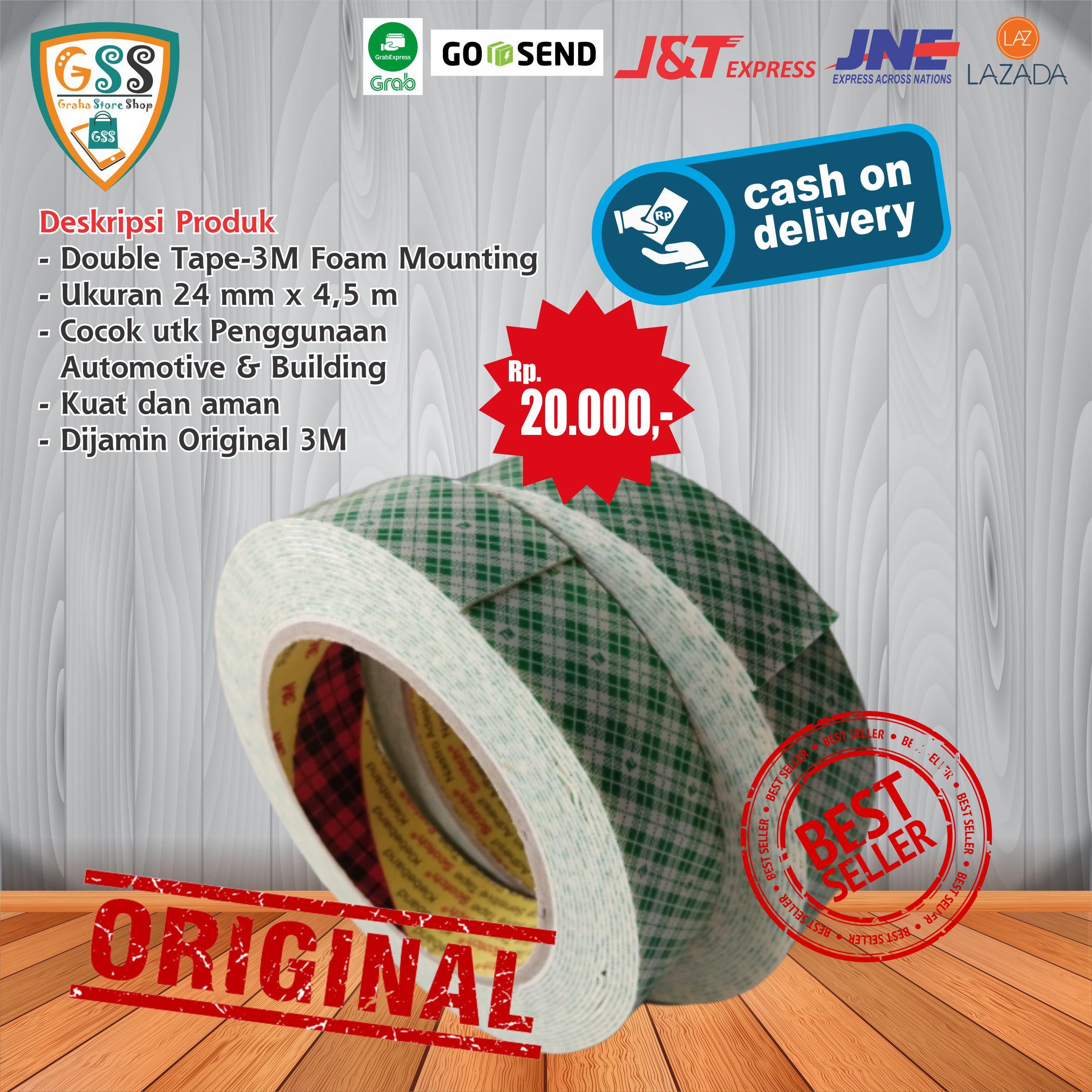 Double Tape 3M 4032 Double Foam Mounting Tape Ukuran 24mm X 4 5 M siplah-telkom-belanja-keperluan-sekolah-online-makin-mudah