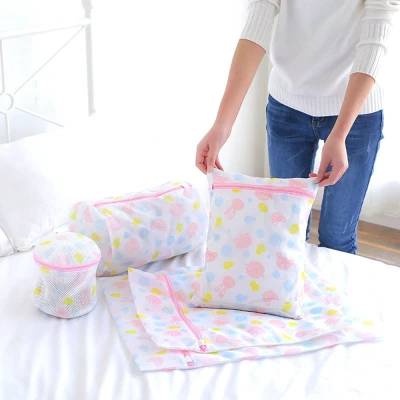 High Quality Polyester for Washing Machines Zippered Wash Bags Bra Holder Coarse Net Basket Mesh Laundry Bag