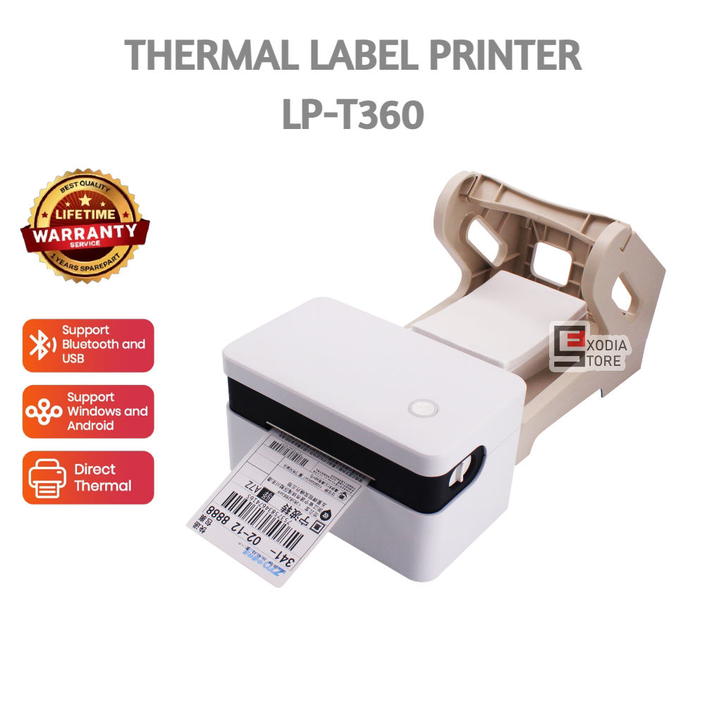 IWARE LPT360 / LPT360 Label Printer USB + Bluetooth 2585mm Barcode