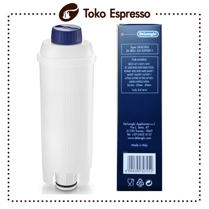 DeLonghi Water Filter DLSC002 For 
