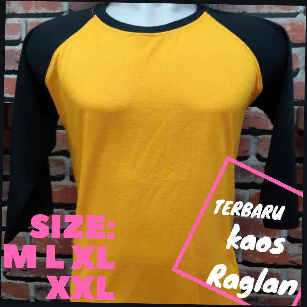 kaos Raglan 3/4 kaos baju cewek terbaru kaos polos