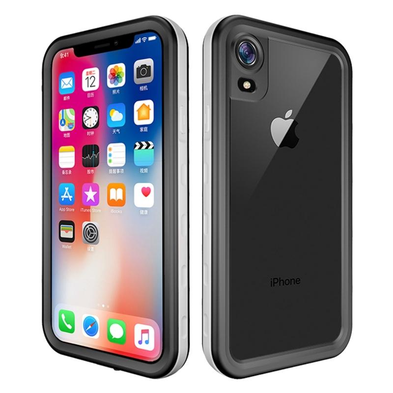 Moonmini Case untuk iPhone XR Bungkus PC + Silikon Tahan Air Yang Tepat Tahan Guncangan Anti Gores Pelindung Telepon Rumput Biru