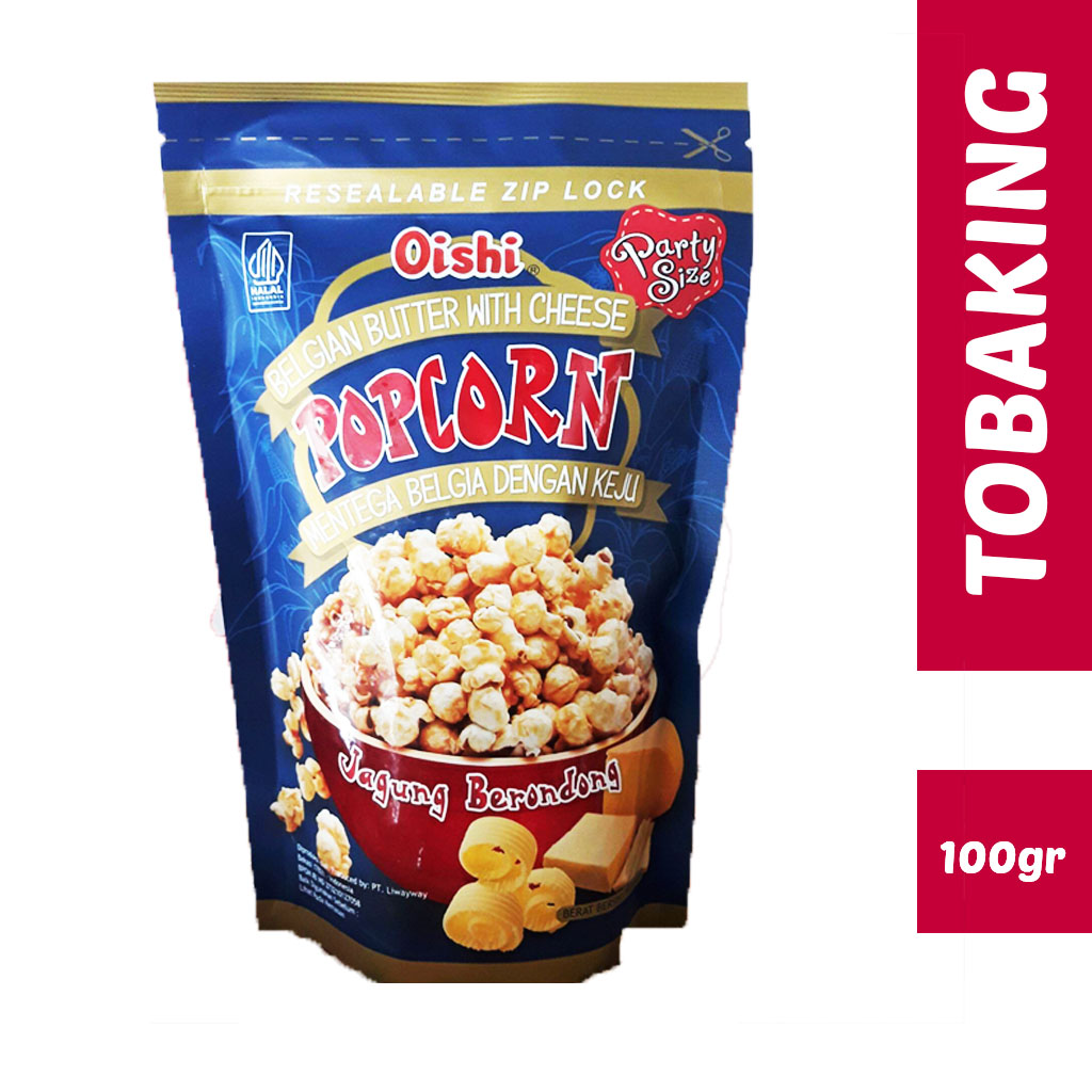 Oishi Popcorn Caramel Coklat Camilan Snack Jagung Pop Corn 100gr
