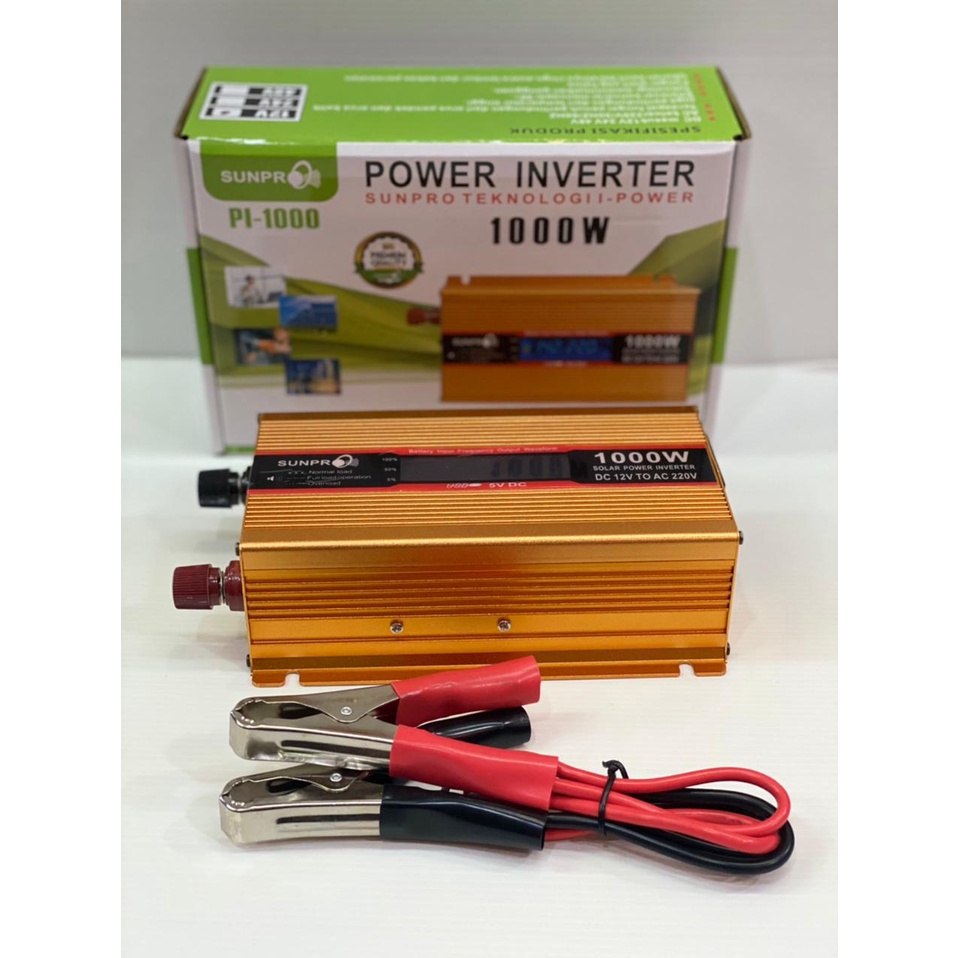 Power Inverter Sunpro 1000 Watt Pl-10 / Power Inverter DC to AC 1000