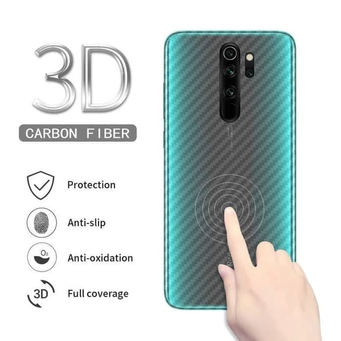 Garskin Carbon Xiaomi Redmi Note Back Cover Skin Premiun Screen