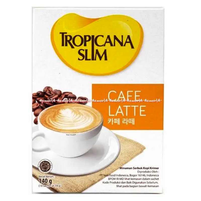 Tropicana Slim Cafe Latte 140gr Kopi dengan Gula Rendah Kalori dan