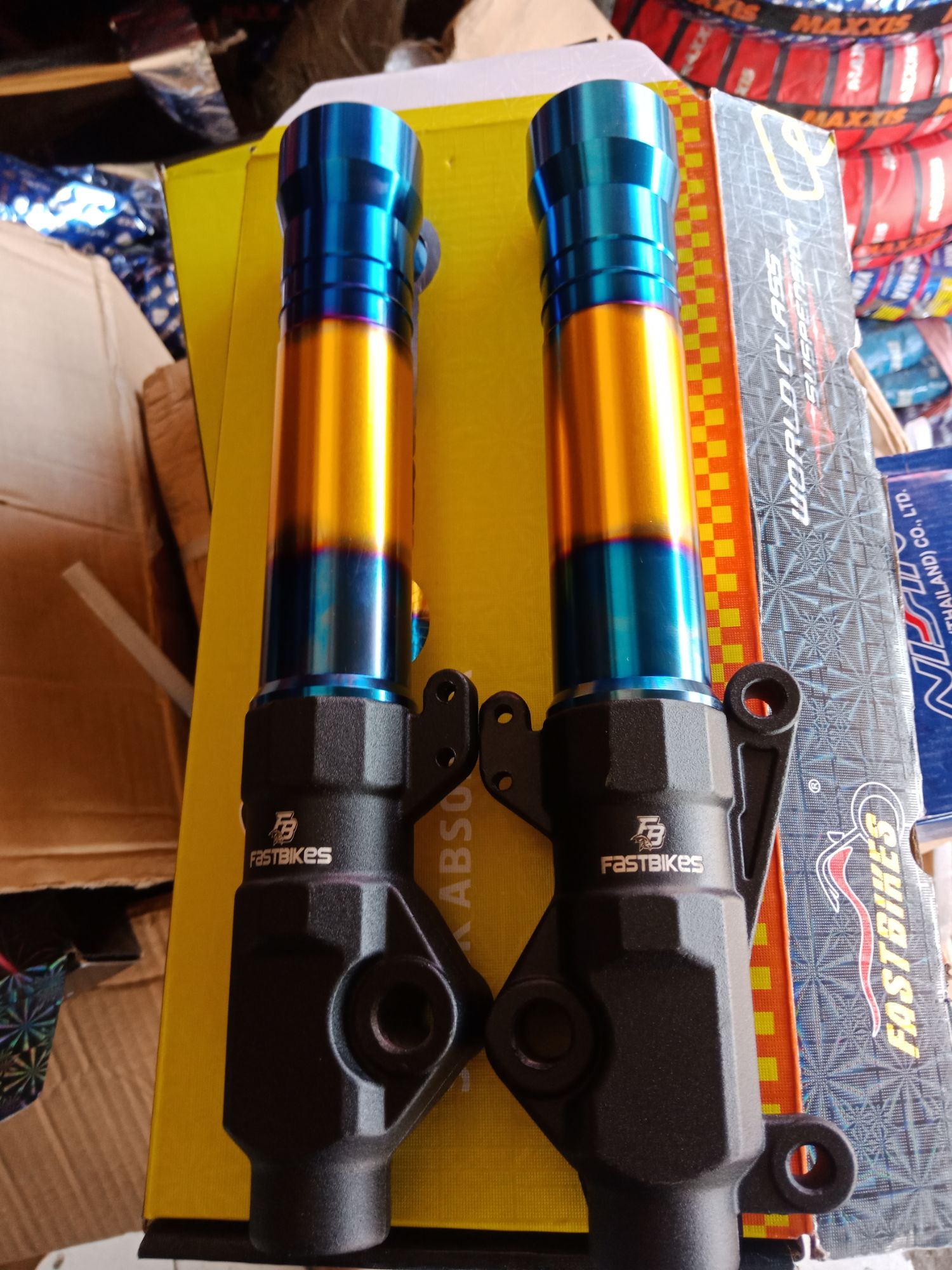 Tabung Shock Depan 2tone Variasi Bottom Shock Twotone Honda Matic Beat