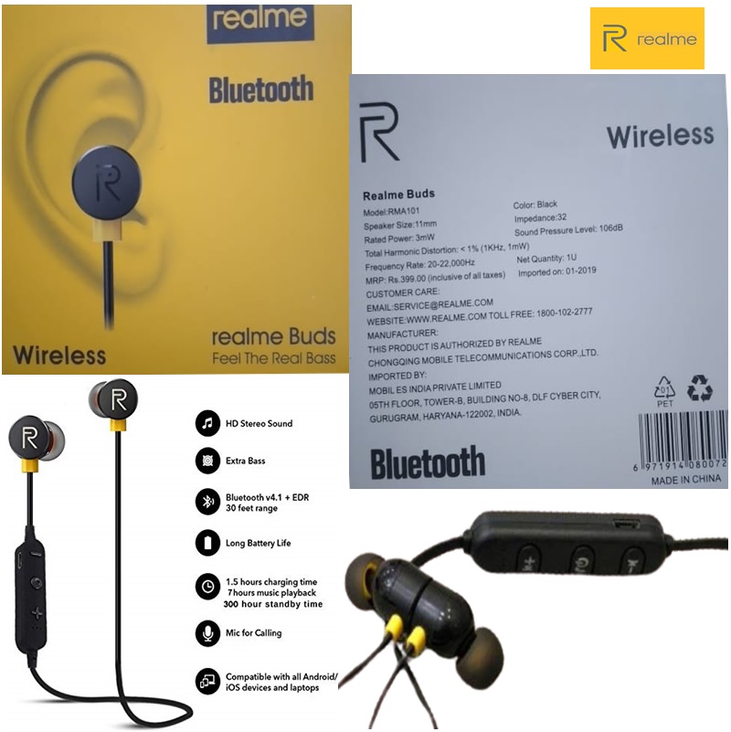 Headset Bluetooth Sport Magnetic Realme 