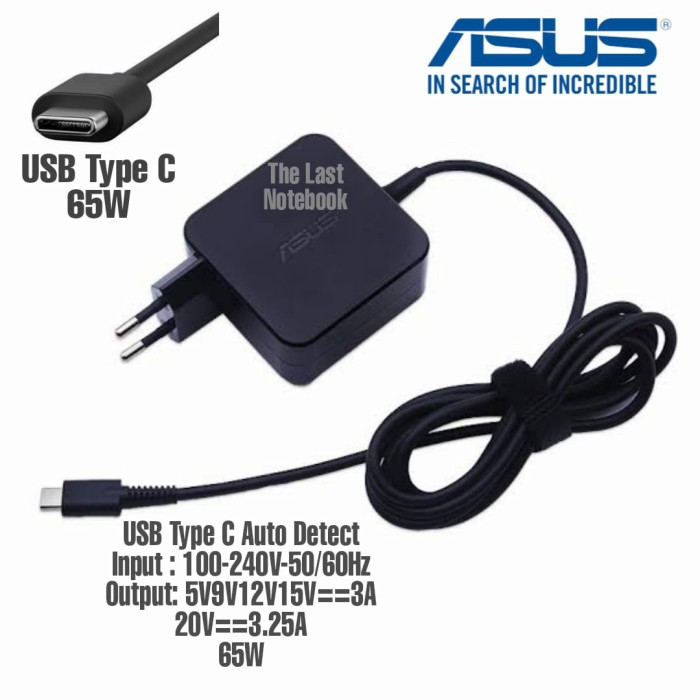 Bayar di Tempat) Adaptor Charger ASUS ZenBook Flip 13 UX363EA