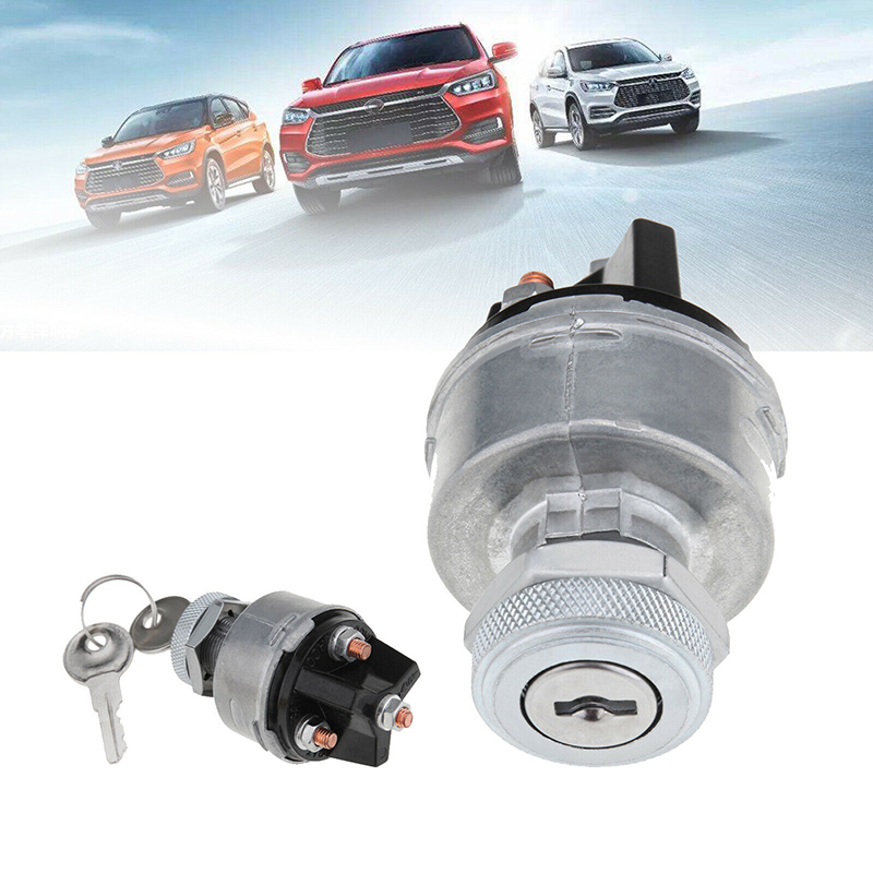 SUN Universal Replacement Ignition Switch Lock Cylinder With 2 Keys For