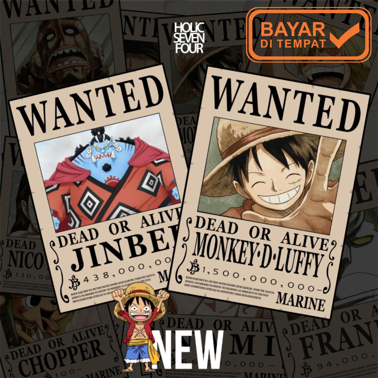 Poster Buronan One Piece Kru Topi Jerami / Luffy 1 5 Billion Bounty Poster 4k Topi Jerami Seni ...
