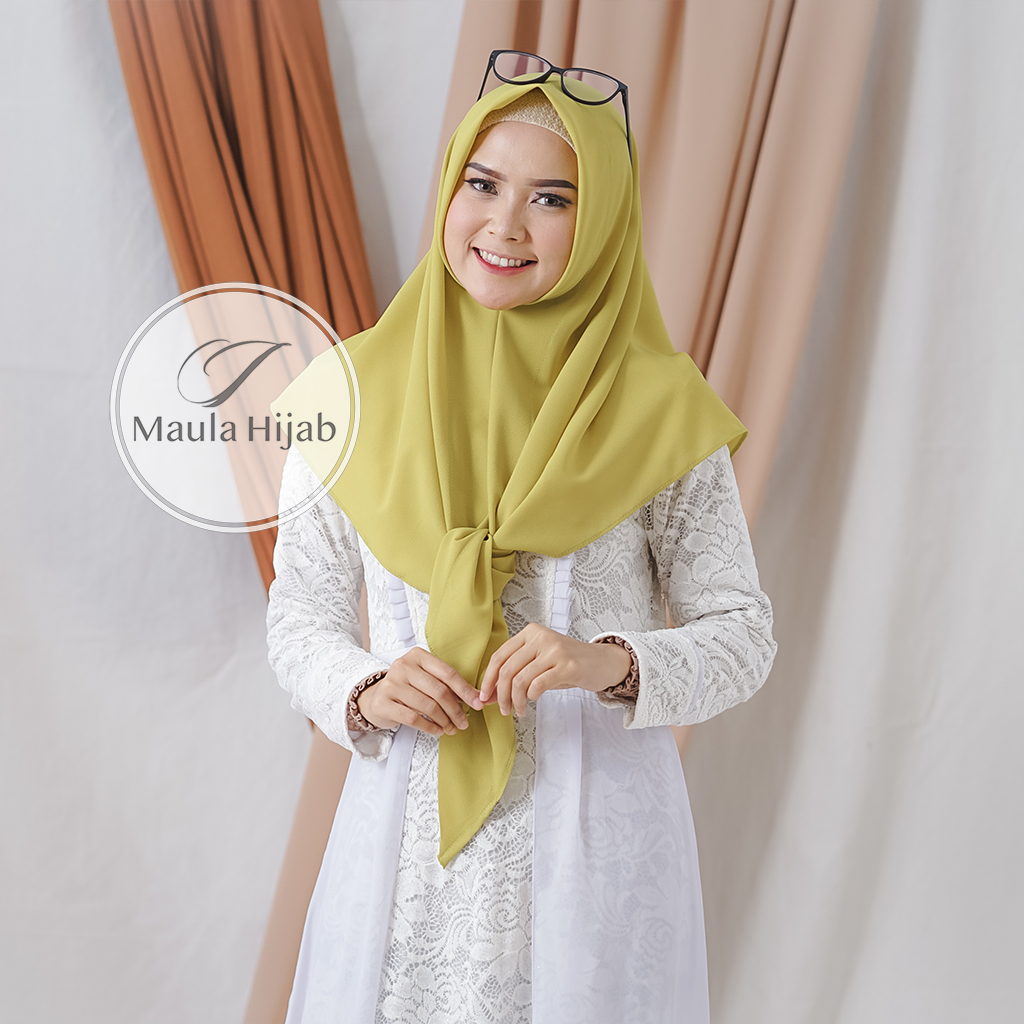 SEGITIGA INSTAN Maula Hijab Jilbab Kerudung Terbaru 2019 SEGITIGA Segi Tiga INSTAN Instant Diamond Georgette Berkualitas Trend Style Lebaran 2019 PROMO Termurah Tangan Pertama