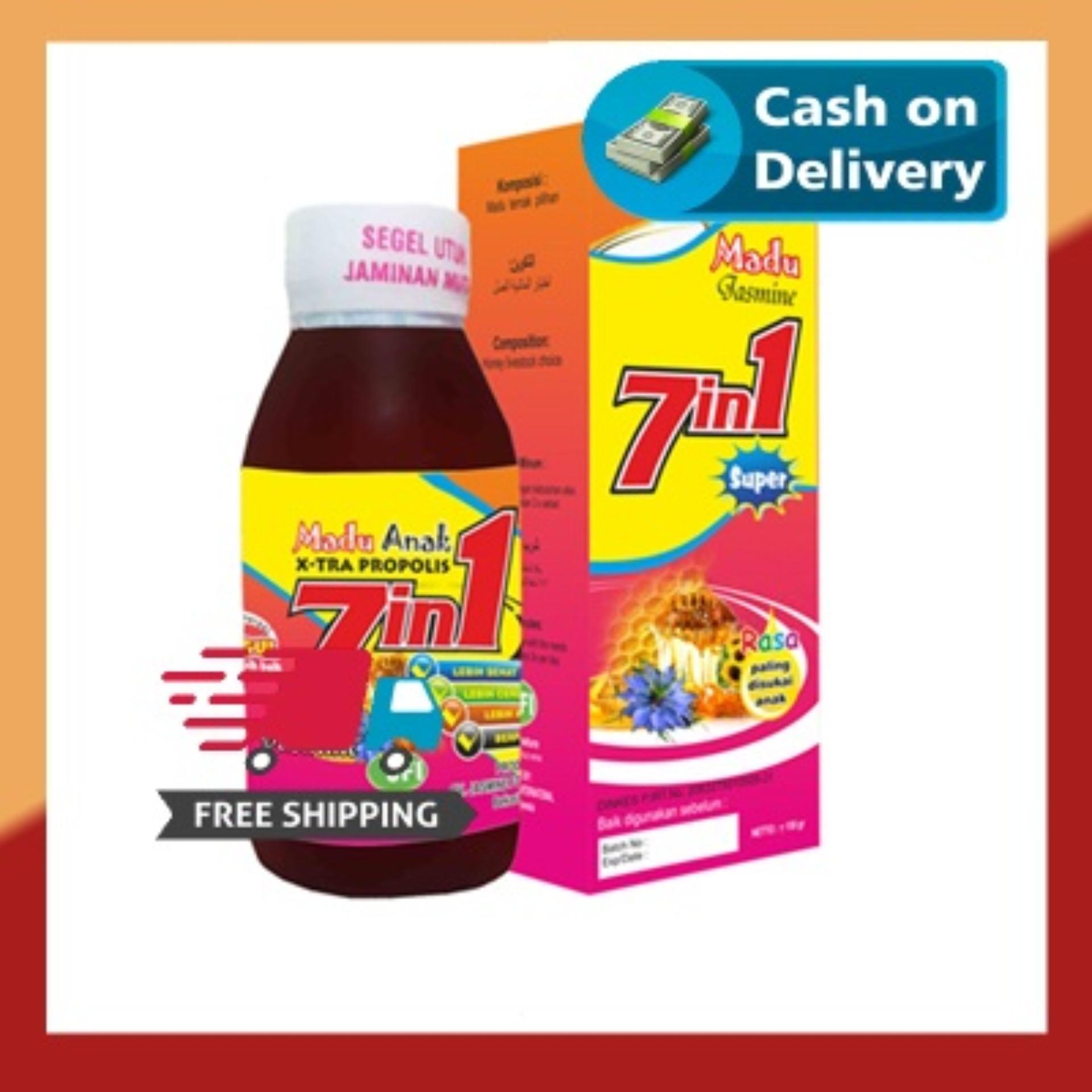 MADU 7 in 1 JASMINE EKSTRA PROPOLIS/ madu alami madu asli madu murni obat nutrisi madu nutrisi otak obat gemuk badan madu gemuk badan obat nafsu makan obat panas obat obat peninggi badan madu peninggi badan obat tinggi badan susu peninggi badan zevit grow