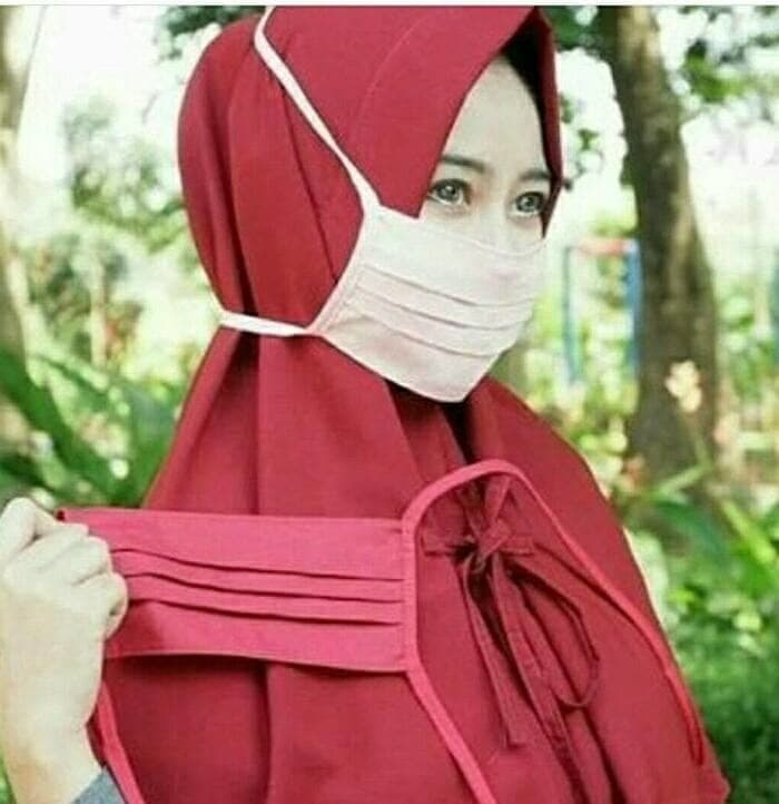 Maker Kain Katun Masker Kain Tali Sambung Masker Hijab Anti Virus Lazada Indonesia