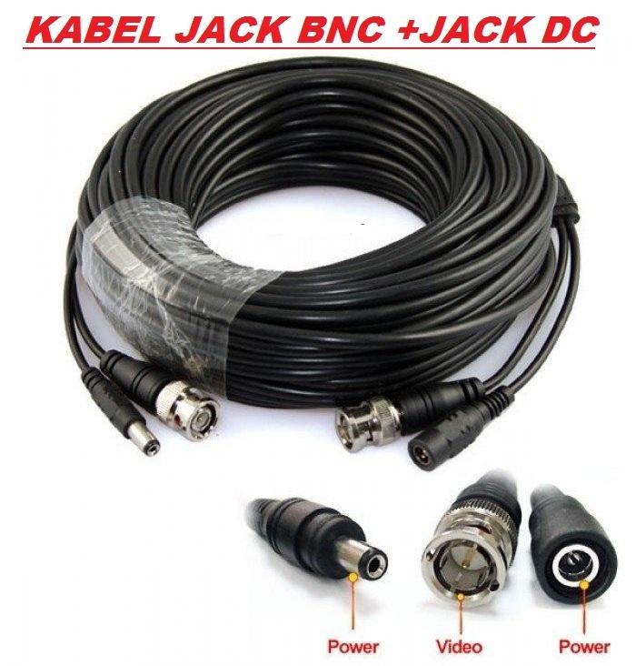 Harga Grosir -Kabel Jadi CCTV 30-Meter Jack BNC+Jack DC Warna Kabel Hitam