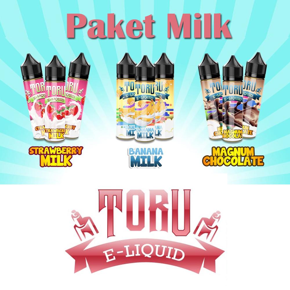 Paket Chocho Milk Liquid Premium Toru Varian 3 Rasa ( Banana Mlik, Strawberry Mlik, Chocholate Magnum) - 3pcs Liquid 60ML