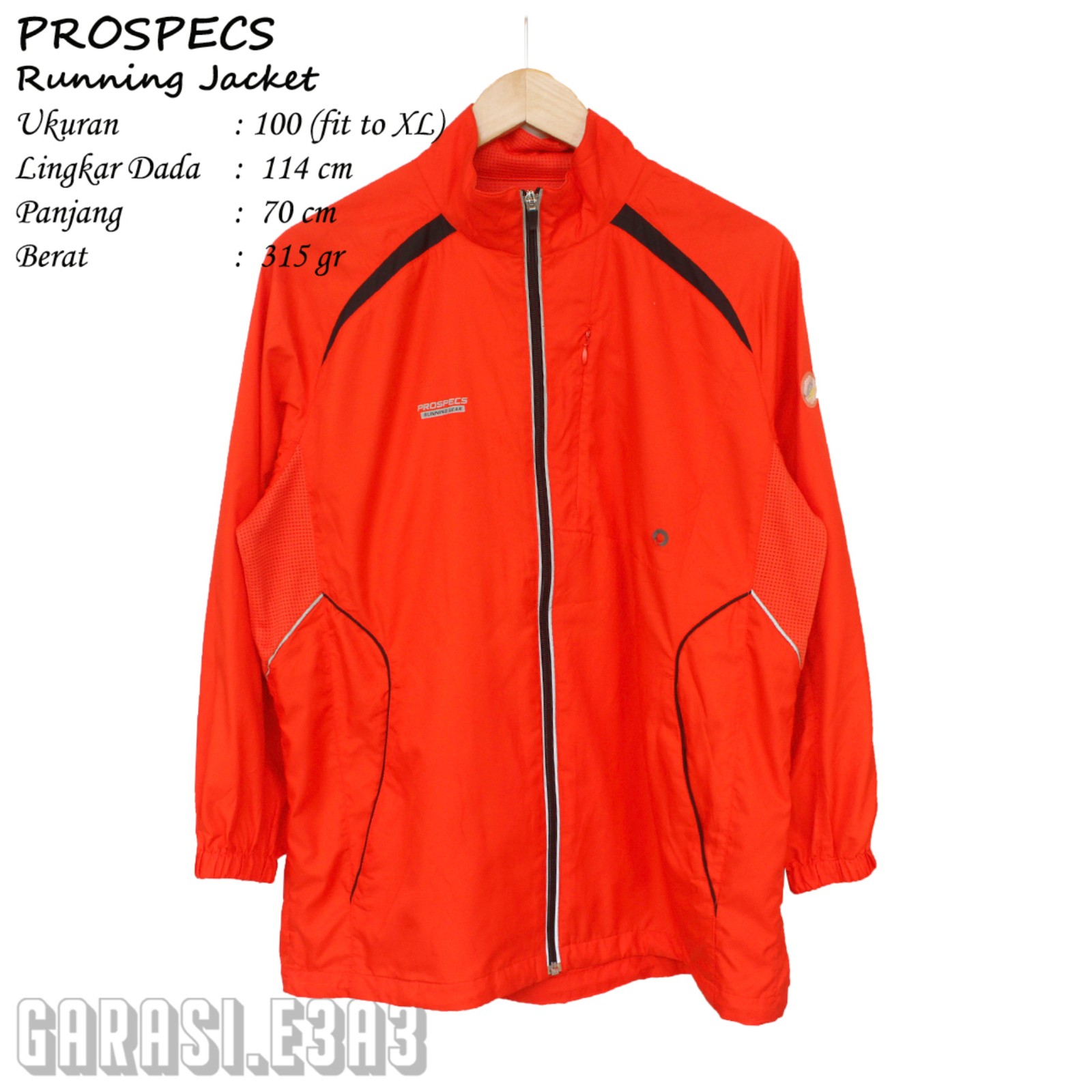 Jaket hot sale running specs