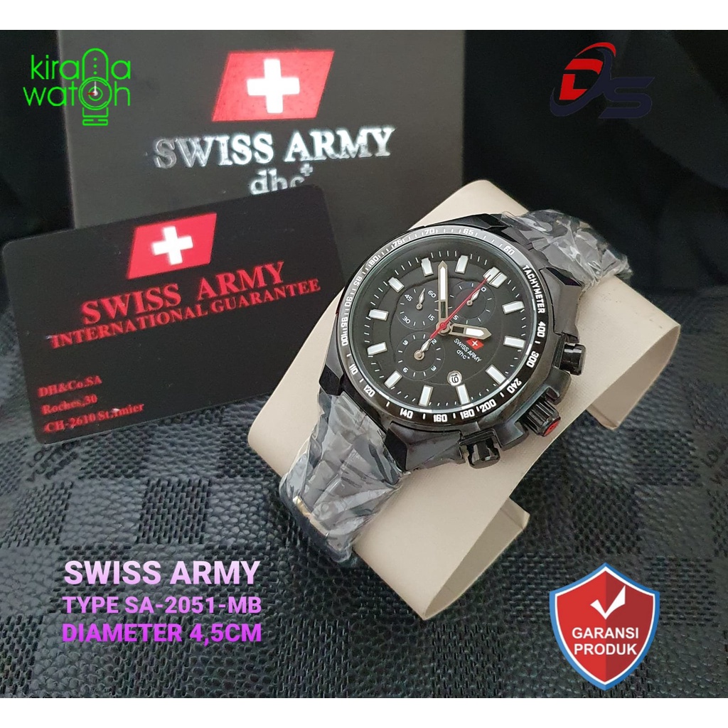 Original Jam swiss army dhc SA 2051 MB garansi resmi 1 THN 031022