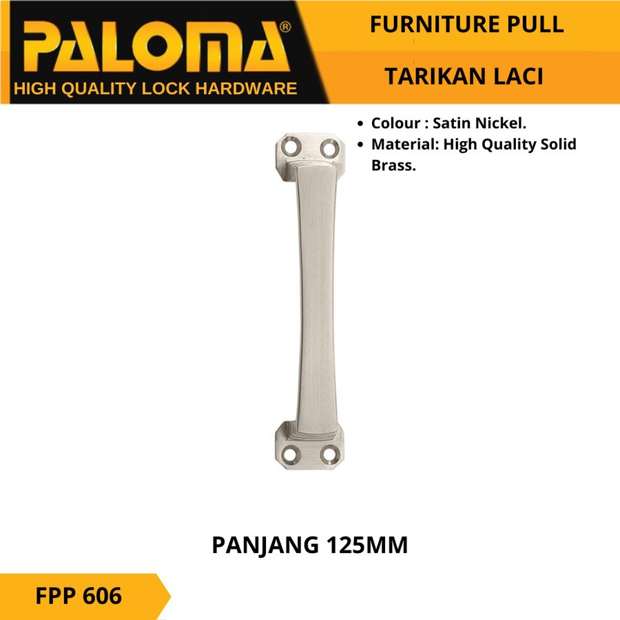 PALOMA FPP 606 CASTLE 125MM | Tarikan Laci / Lemari / Jendela PALOMA FPP 606 CASTLE 125MM | Tarikan Laci / Lemari / Jendela