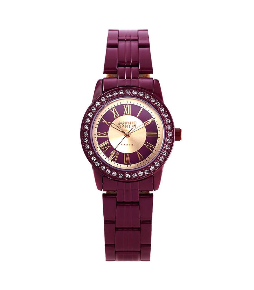 JAM TANGAN SOPHIE MARTIN ELISHA LAL1005B8 WANITA PESTA UNGU PREMIUM SM ORIGINAL PARIS ANTI AIR MURAH