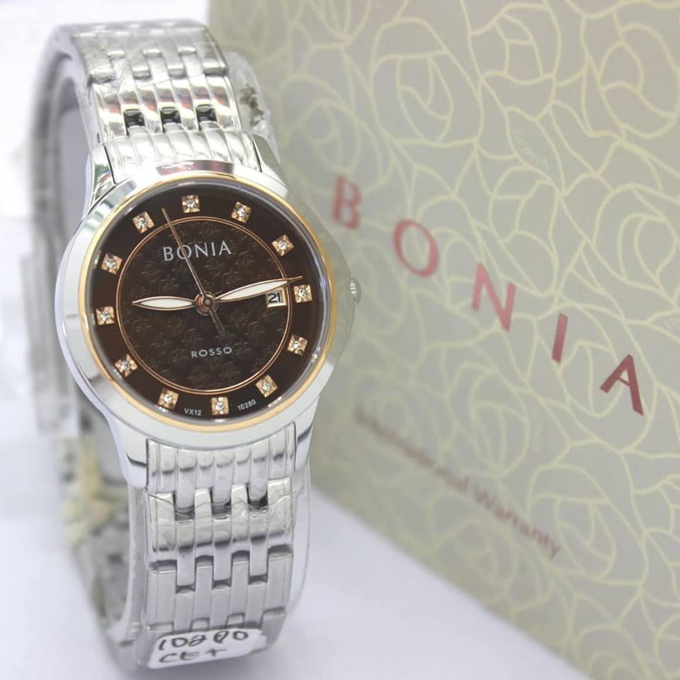 BONIA jam tangan wanita keren , tali rantai berkualitas