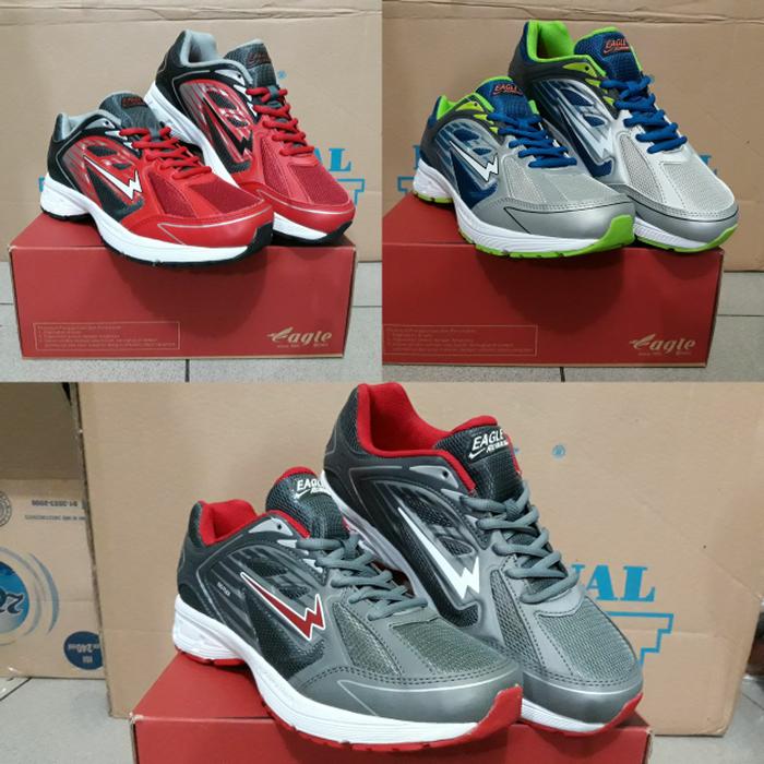Sepatu EAGLE ORI sepatu EAGLE VOLLY sepatu EAGLE BADMINTON sepatu EAG - Abu-Abu Muda, 37