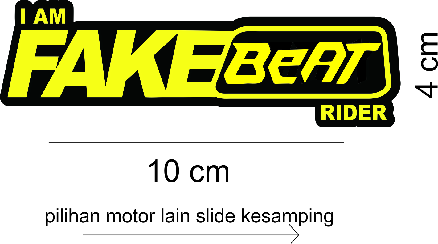 stiker sticker tulisan fake rider thailook thailand | Lazada Indonesia