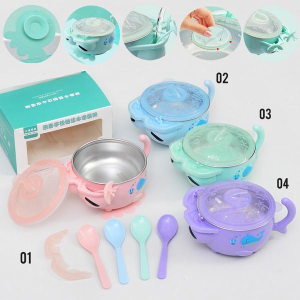 Mangkok Stainless (dengan Silicone+Penutup Lock+Sendok) C941