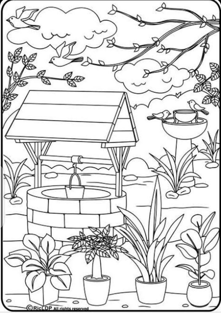 Kertas Mewarnai Gambar Pemandangan (1 Paket Rp. 5.000 rbu Isi 10 Lembar