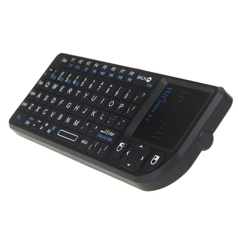 Handheld 2.4G Wireless Keyboard Touchpad Mouse for PC Notebook Smart TV Black Rii®miniX1