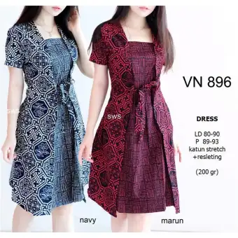 midi dress batik modern