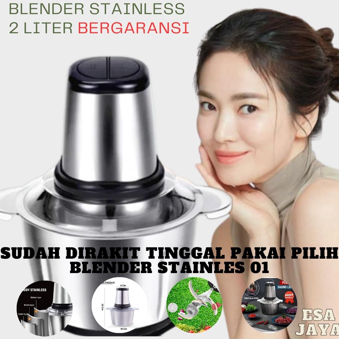 ESA BLENDER DAGING STAINLESS STEEL 2 LITER SAYUR BUAH KACANG MEAT
