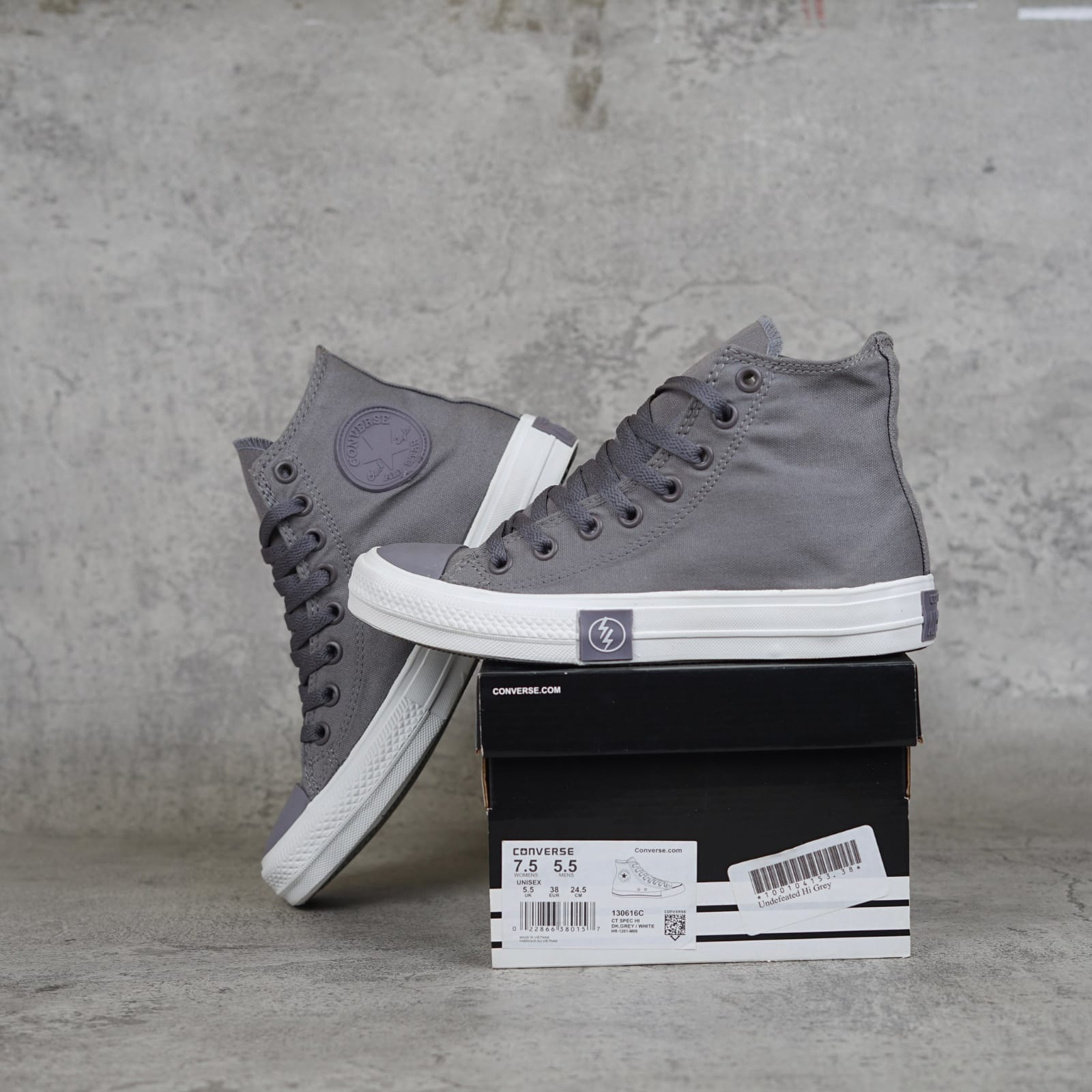 converse high tops light grey