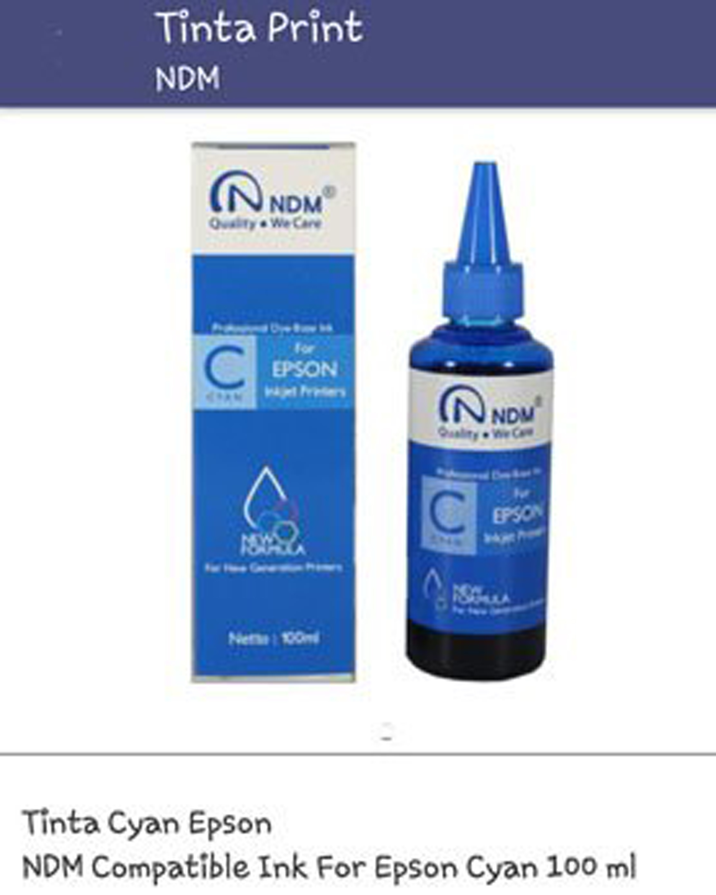 Tinta Isi Ulang Printer Epson merk NDM 100ml ( 6 Warna ) | Lazada Indonesia